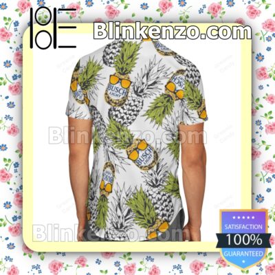 Busch Light Funny Pineapple Summer Hawaiian Shirt b