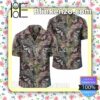 Butterfly Palm Leaves Tropical Flowers Summer Shirt
