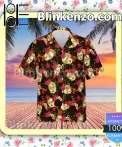 C 3PO Star Wars Floral Pattern Summer Hawaiian Shirt, Mens Shorts