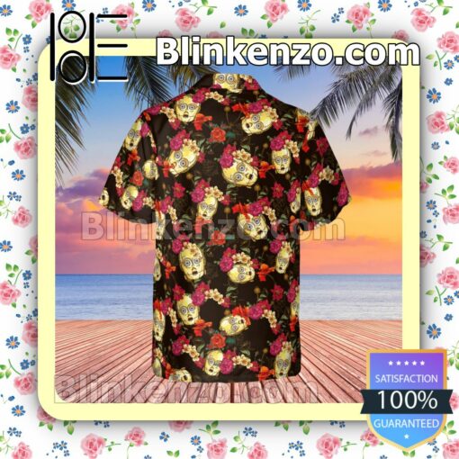 C 3PO Star Wars Floral Pattern Summer Hawaiian Shirt, Mens Shorts a