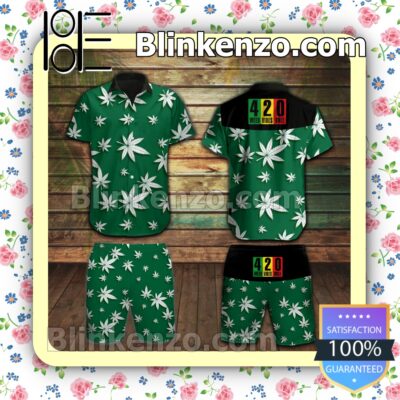 Cannabis Leaves Green Summer Hawaiian Shirt
