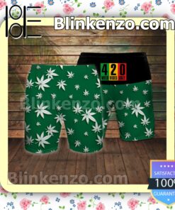 Cannabis Leaves Green Summer Hawaiian Shirt b