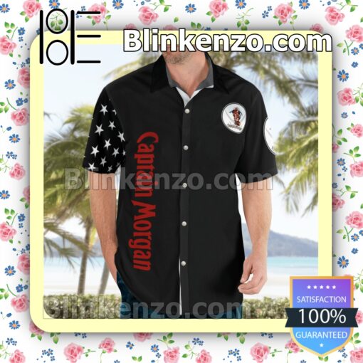 Captain Morgan Black Summer Hawaiian Shirt b