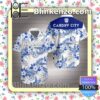 Cardiff City Blue Tropical Floral White Summer Shirts