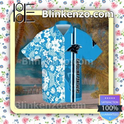 Carolina Panthers Flowery Blue Summer Hawaiian Shirt