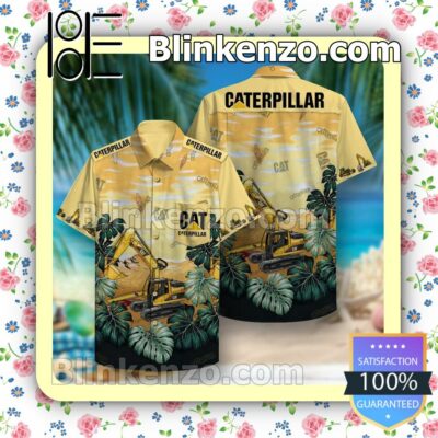 Caterpillar Inc Excavator Yellow Summer Shirts