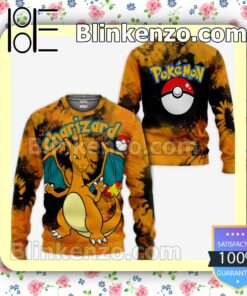 Charizard Pokemon Anime Tie Dye Style Personalized T-shirt, Hoodie, Long Sleeve, Bomber Jacket a