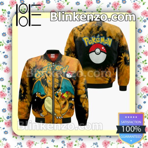 Charizard Pokemon Anime Tie Dye Style Personalized T-shirt, Hoodie, Long Sleeve, Bomber Jacket c