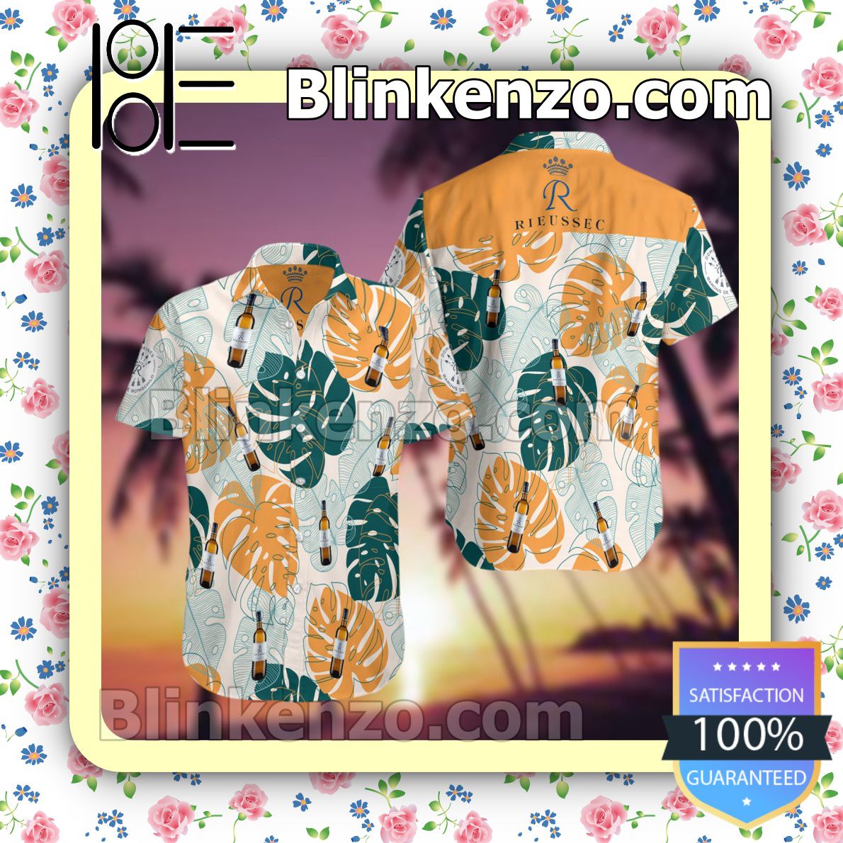 Chateau Rieussec Summer Hawaiian Shirt, Mens Shorts