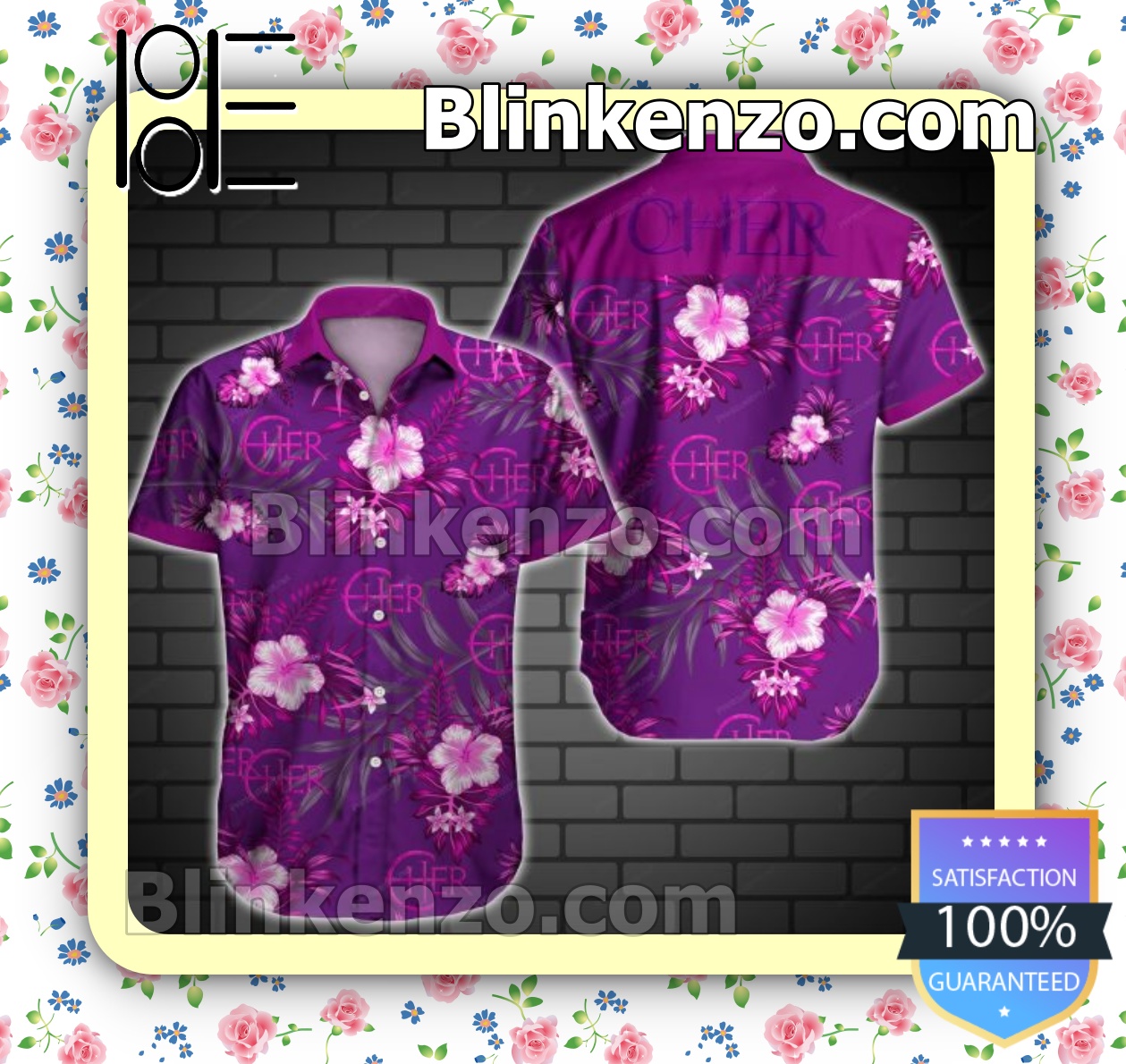 Best Cher Tropical Floral Purple Summer Shirts