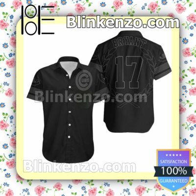 Chicago Cubs Kris Bryant 17 Mlb Black Jersey Inspired Style Summer Shirt