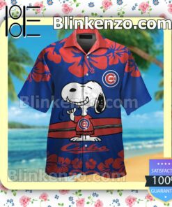 Chicago Cubs Snoopy Mens Shirt, Swim Trunk