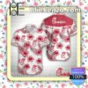 Chick Fil A Red Hibiscus White Summer Shirts
