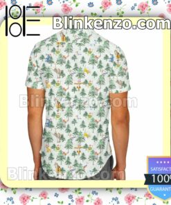 Christmas Disney Forest Cartoon Graphics Summer Hawaiian Shirt, Mens Shorts a