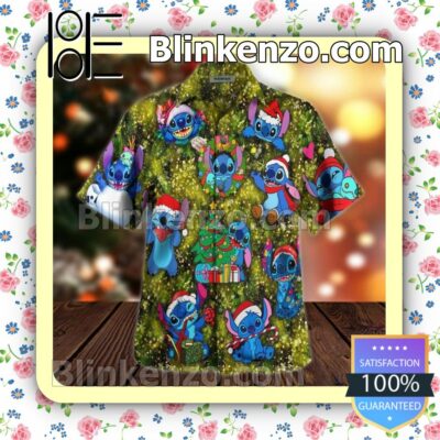 Christmas Tree Stitch Summer Hawaiian Shirt, Mens Shorts a