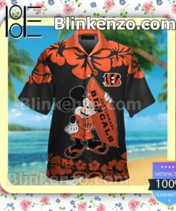 Cincinnati Bengals & Mickey Mouse Mens Shirt, Swim Trunk