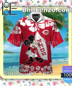 Cincinnati Reds Mickey Mouse Mens Shirt, Swim Trunk