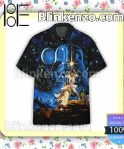 Classic Star Wars Poster Darth Vader Galaxy Summer Hawaiian Shirt, Mens Shorts