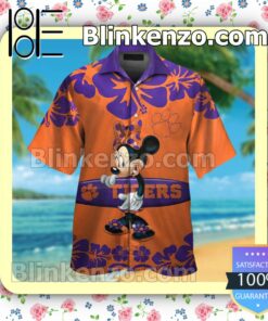 Clemson Tigers & Minnie Mouse Mens Shirt, Swim Trunk