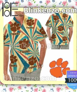 Clemson Tigers Retro Vintage Style Mens Shirt, Swim Trunk