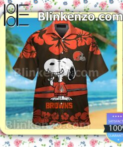 Cleveland Browns & Snoopy Mens Shirt, Swim Trunk