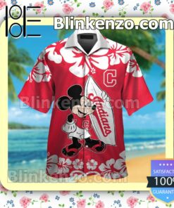 Cleveland Indians Mickey Mouse Mens Shirt, Swim Trunk
