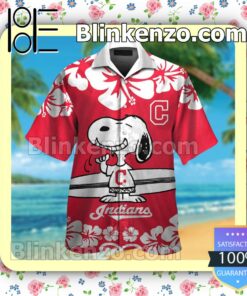 Cleveland Indians Snoopy Mens Shirt, Swim Trunk