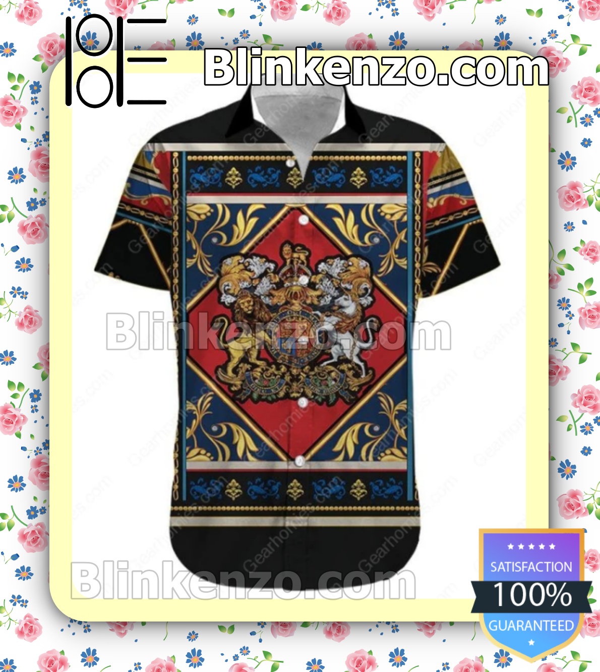 Hot Deal Coat Of Arms Yellow Lion Summer Shirts