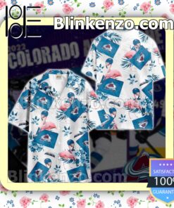 Colorado Avalanche Flamingo Summer Hawaiian Shirt c