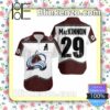 Colorado Avalanche Nathan Mackinnon 29 Nhl White And Wine Jersey Inspired Style Summer Shirt