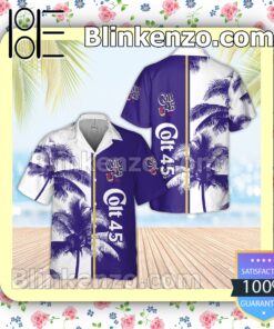 Colt 45 Palm Tree White Purple Summer Hawaiian Shirt