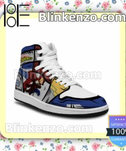 Cool Classic BNHA Lemillion Custom Anime My Hero Academia Solid Color Line Air Jordan 1 Mid Shoes a
