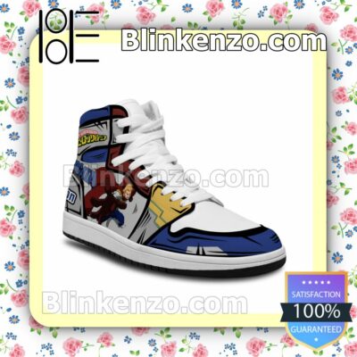 Cool Classic BNHA Lemillion Custom Anime My Hero Academia Solid Color Line Air Jordan 1 Mid Shoes a