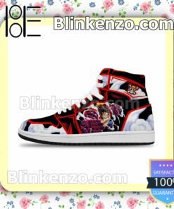 Cool Classic Luffy Gear 4 Custom Snakeman One Piece Anime Solid Color Line Mens Air Jordan 1 Mid Shoes