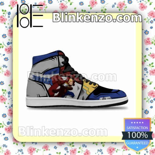 Cool Classic My Hero Academia BNHA Lemillion Solid Color Line Air Jordan 1 Mid Shoes b