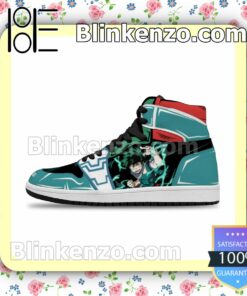 Cool Classic My Hero Academia Bakugou And Deku Solid Color Line Mens Air Jordan 1 Mid Shoes