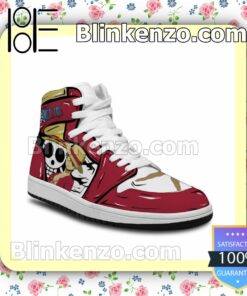 Cool Classic One Piece Luffy Solid Color Line Air Jordan 1 Mid Shoes a