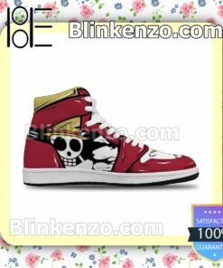 Cool Classic One Piece Luffy Solid Color Line Air Jordan 1 Mid Shoes b