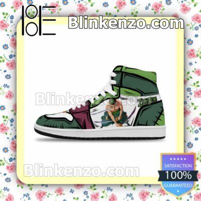 Cool Classic One Piece,Zoro Solid Color Line Air Jordan 1 Mid Shoes