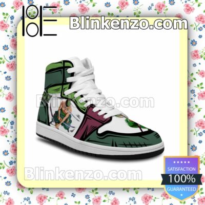 Cool Classic One Piece,Zoro Solid Color Line Air Jordan 1 Mid Shoes a