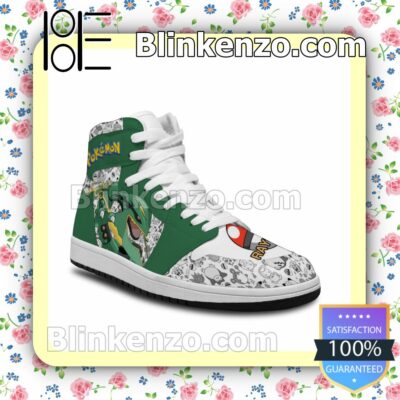 Cool Classic Pokémon Rayquaza Solid Color Line Air Jordan 1 Mid Shoes a