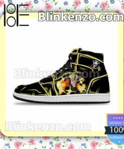 Cool Classic Vinsmoke Sanji Diable Jambe Custom Anime One Piece Solid Color Line Air Jordan 1 Mid Shoes