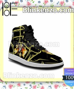 Cool Classic Vinsmoke Sanji Diable Jambe Custom Anime One Piece Solid Color Line Air Jordan 1 Mid Shoes a