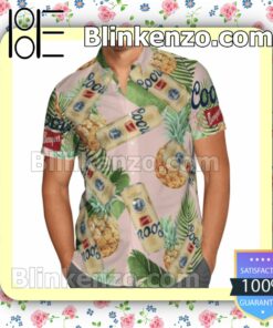 Coors Banquet Summer Hawaiian Shirt, Mens Shorts