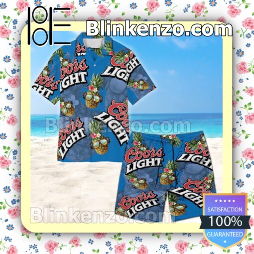 Coors Light Funny Pineapple Summer Hawaiian Shirt a