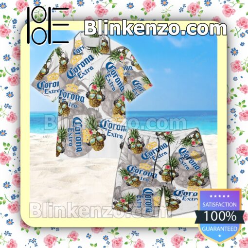 Corona Extra Funny Pineapple Unisex Summer Hawaiian Shirt c