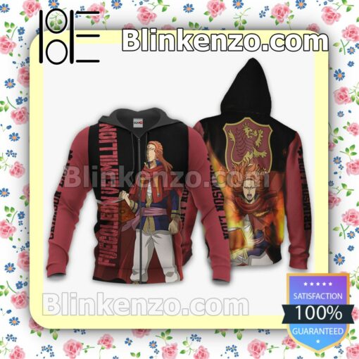 Crimson Lion Fuegoleon Vermillion Black Clover Anime Personalized T-shirt, Hoodie, Long Sleeve, Bomber Jacket