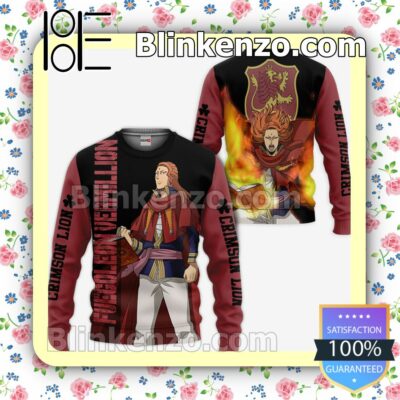 Crimson Lion Fuegoleon Vermillion Black Clover Anime Personalized T-shirt, Hoodie, Long Sleeve, Bomber Jacket a