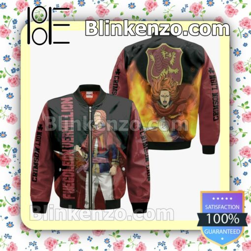 Crimson Lion Fuegoleon Vermillion Black Clover Anime Personalized T-shirt, Hoodie, Long Sleeve, Bomber Jacket c