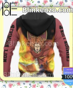 Crimson Lion Fuegoleon Vermillion Black Clover Anime Personalized T-shirt, Hoodie, Long Sleeve, Bomber Jacket x